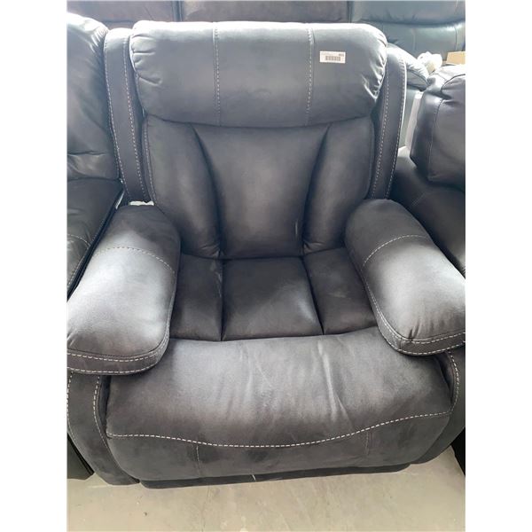 Gray Electric Power Recliner With USB Port