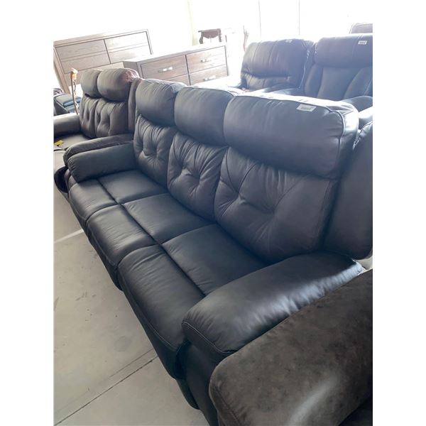 Brown Electric Leather Reclining 3 seat Sofa With USB Port