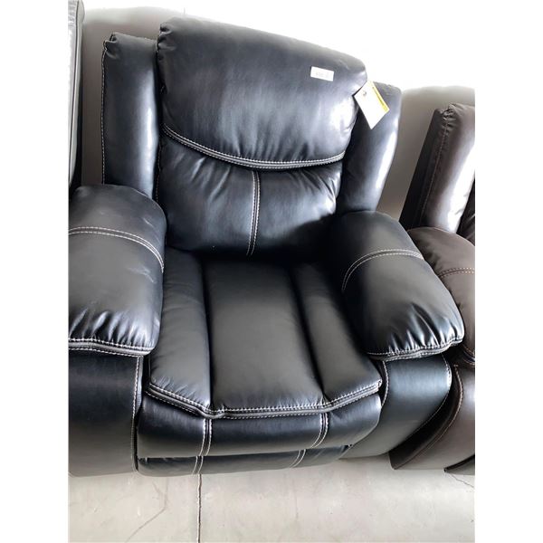 Black Leather Mechanical Recliner
