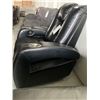Image 3 : Black Leather Power Theater Recliner With Cup Holders and USB Port