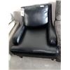 Image 2 : Single Black Studded Leather Occassional Chair