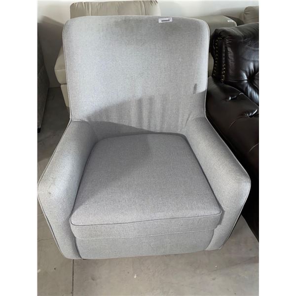 Single Gray Upholstered Rocking Chair