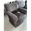 Image 4 : BEST Single Gray Microfiber Upholstered Chair