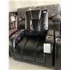 Image 3 : Black Electric Theater Leather Power Recliner With USB Port and Cup Holders