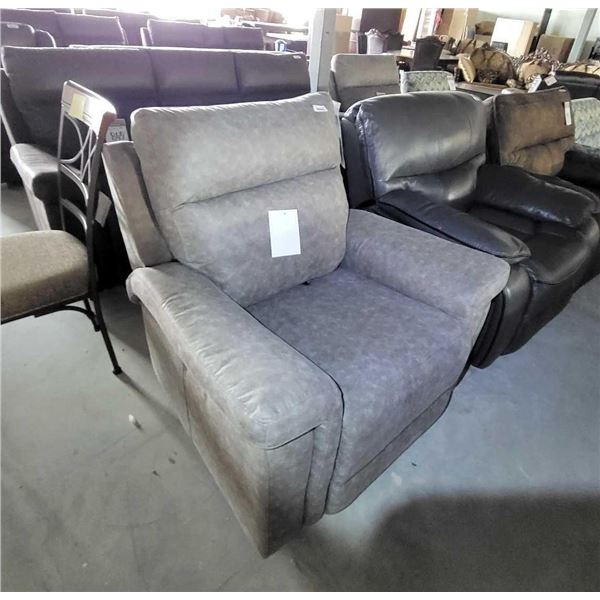Light Gray Electric Recliner With USB Port