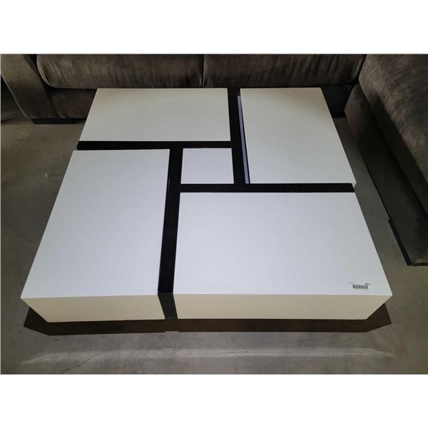 Coffee Table With 4 Way Storage Units