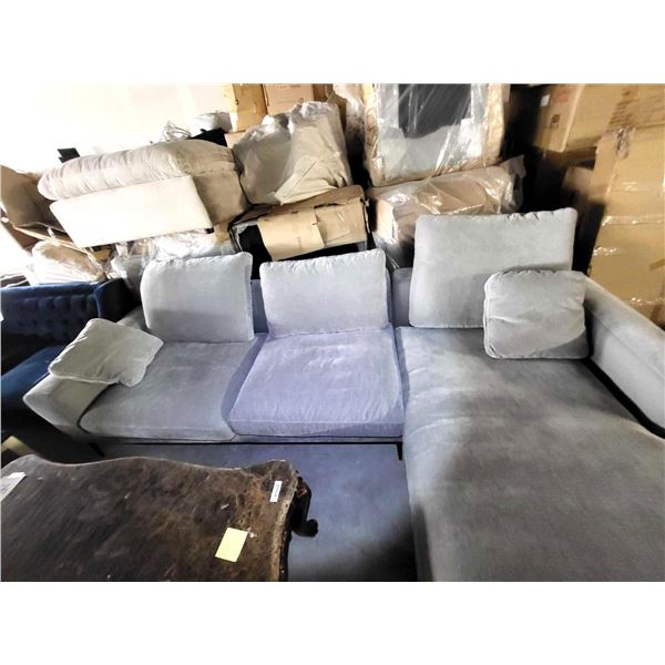 3 Piece Upholstered Sectional With Pillows