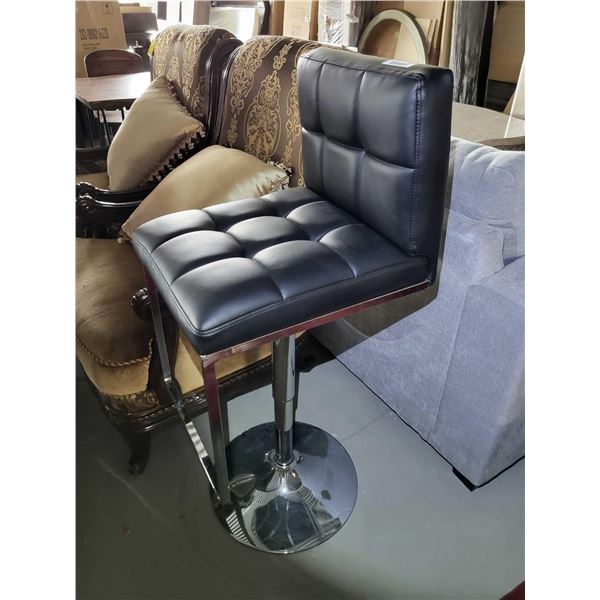 Black Leather Bar Stool