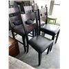 Image 1 : Lot Of 4 Kitchen Chairs With Leather Seat