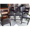 Image 3 : Lot Of 4 Kitchen Chairs With Leather Seat