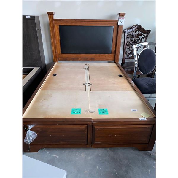 Queen Size Wooden Bed Frame With Storage