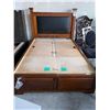 Image 1 : Queen Size Wooden Bed Frame With Storage