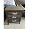 Image 1 : 3 Drawer Solid Wood Night Side Table