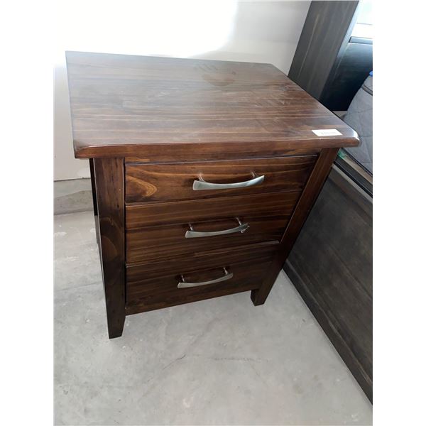 3 Drawer Solid Wood Night Side Table