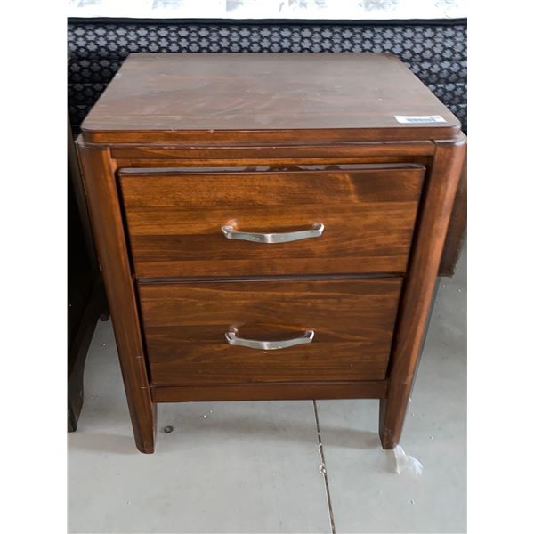 2 Drawer Solid Wood Night Side Table