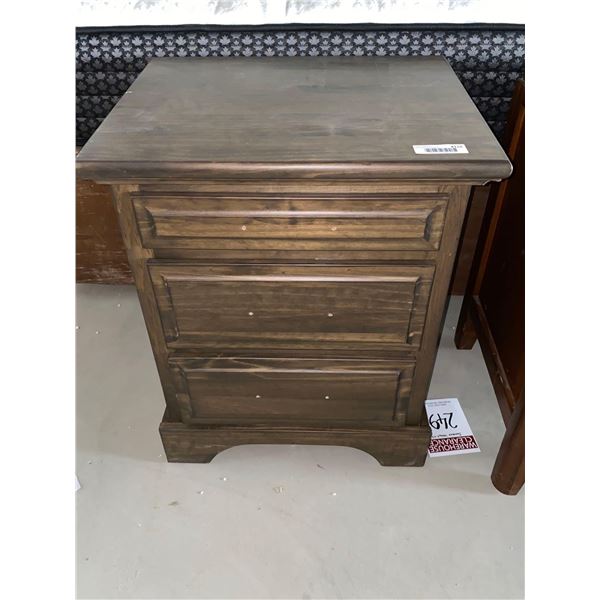 3 Drawer Solid Wood Night Side Table