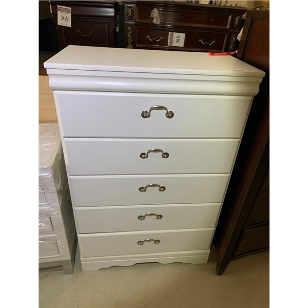 5 Drawer White Dresser