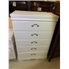 Image 1 : 5 Drawer White Dresser