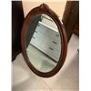 Image 1 : Oval Wood Framed Mirror