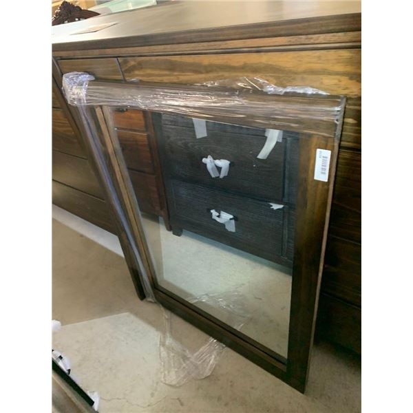 Rectangular Mirror With Wooden Frame