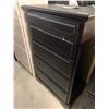 Image 1 : 5 Drawer Black Solid Wood Front Dresser