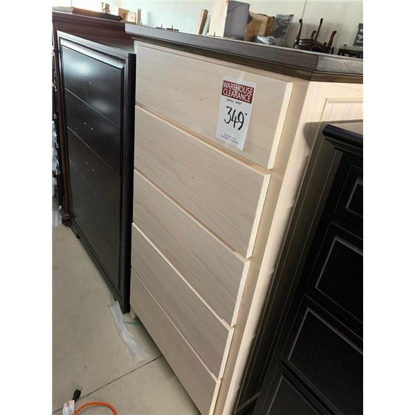 5 Drawer Solid Wood Front Pine shaker Style Dresser