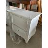 Image 1 : 2 Drawer White Night Side Table