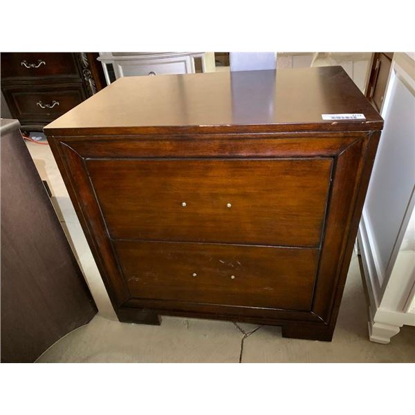 2 Drawer Solid Wood Night Side Stand