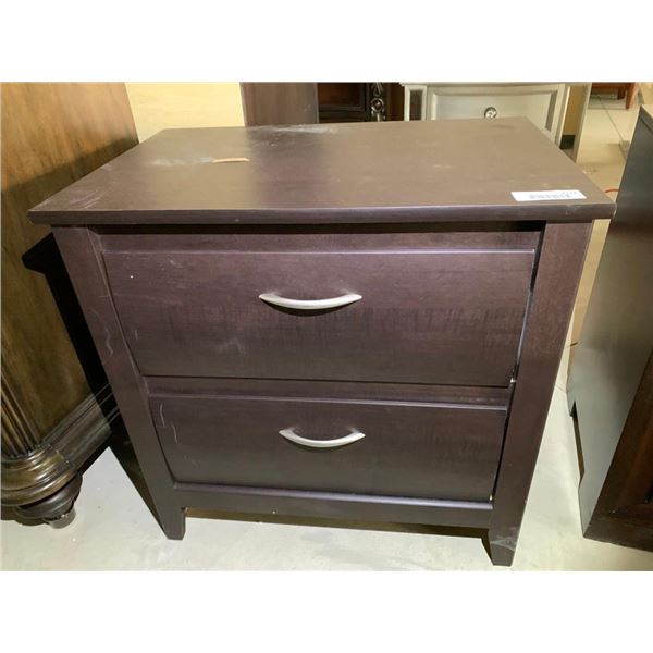 2 Drawer Solid Wood Night Side Stand