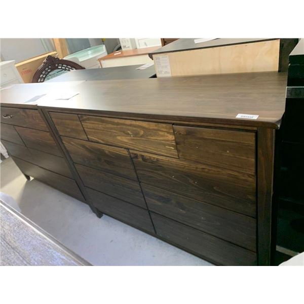 9 Drawer wood grain style shaker Dresser