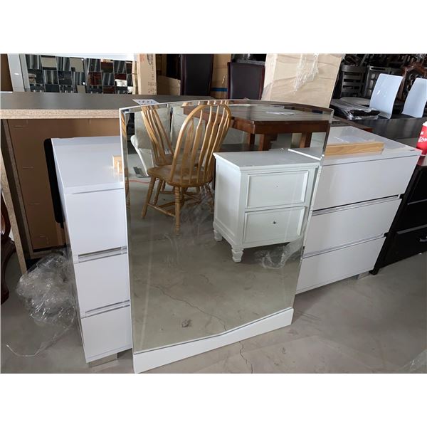 White 6 Drawer Dresser With Matching Mirror