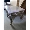 Image 1 : Marble Style Top Queen Anne Side Table