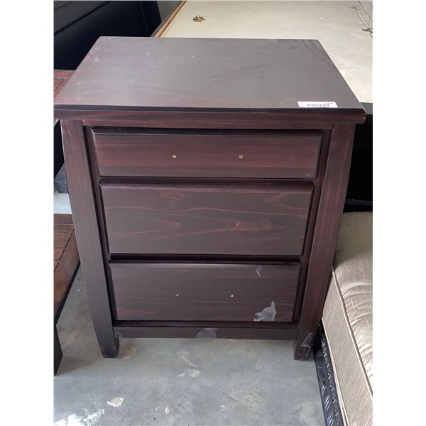 3 Drawer Solid Wood Night Stand