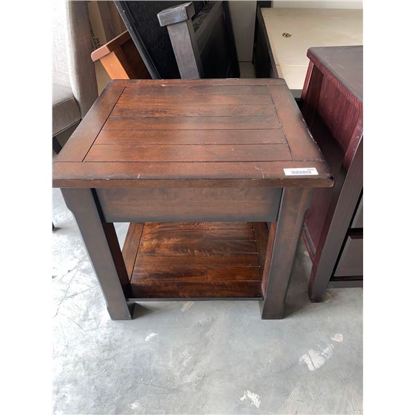 Dark Wood End Table