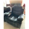Image 1 : Black Leather Stitched Electric Power Recliner