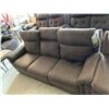 Image 3 : Brown Microfiber 3 seat power reclining sofa