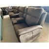 Image 2 : Brown MicrifiberÂ double reclining theater seating