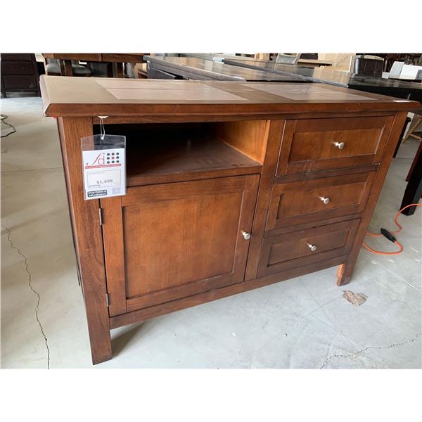 Tile Top 3 Drawer one drawer entertainment tv stand