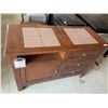 Image 3 : Tile Top 3 Drawer one drawer entertainment tv stand