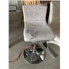 Image 1 : White Leather chrome base high back stool
