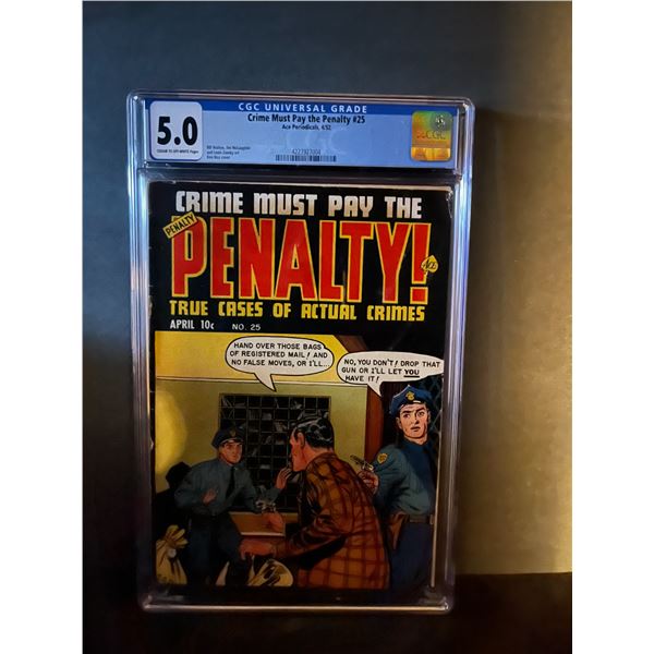 Crime Must Pay the Penalty 25 CGC 5.0 Pre-Code