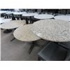 Image 1 : 3-Granite Round 3' High Bar Table/Dining Table - 3 X $