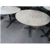 Image 3 : 3-Granite Round 3' High Bar Table/Dining Table - 3 X $
