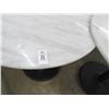 Image 2 : 9-Round 3' Marble Pedestal Dining Tables - 9 X $