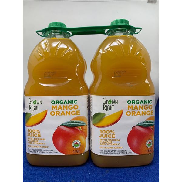 Grown Right Organic Mango Orange Juice (2 x 1.89L)