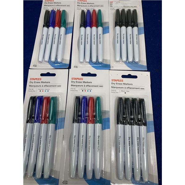 Staples Dry Erase Markers-Assorted (6 x 4)