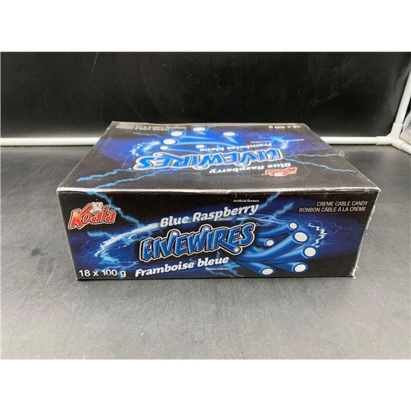 Koala Blue Raspberry Livewires Candy Cables (18 x 100g)