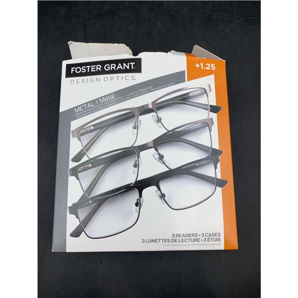 Foster Grant Readers Glasses (1.25) 3pairs