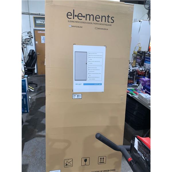 Elements Sliding Patio Screen Door 36" Brown