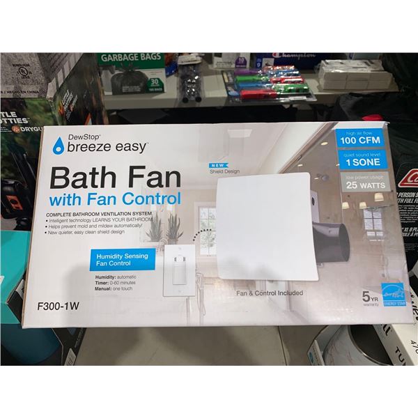 DewStop Breeze Easy Bath Fan w/ Fan Control